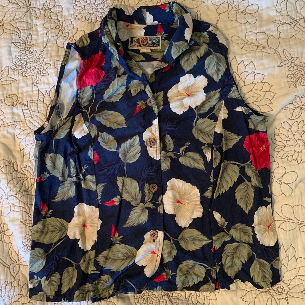 La Cabana Button Up Sleeveless/Muscle *2 for 20*